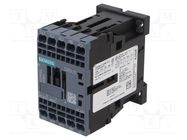 Contactor: 3-pole; NO x3; Auxiliary contacts: NC; 24VDC; 12A; 3RT20 SIEMENS