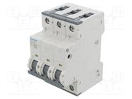 Circuit breaker; 230/400VAC; Inom: 20A; Poles: 3; Charact: B; 6kA SIEMENS