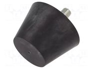 Vibroisolation foot; Ø: 60mm; Shore hardness: 70±5; 3258N; 326N/mm ELESA+GANTER