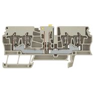 Test-disconnect terminal, Tension-clamp connection, 2.5 mm², 400 V, 16 A, Pivoting, Cross-disconnect: without, Integral test socket: No, TS 35, dark b Weidmuller