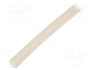 Insulating tube; silicone; natural; Øint: 7mm; Wall thick: 0.7mm 