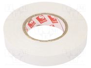 Tape: electrical insulating; W: 12mm; L: 25m; Thk: 0.13mm; white SCAPA