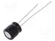 Capacitor: electrolytic; THT; 47uF; 25VDC; Ø6.3x7mm; Pitch: 2.5mm PANASONIC