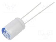 Capacitor: polymer; low ESR; 560uF; 10VDC; ESR: 15mΩ; A755; THT; ±20% KEMET