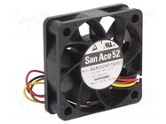 Fan: DC; axial; 24VDC; 52x52x15mm; 30m3/h; 38dBA; ball; 7800rpm SANYO DENKI
