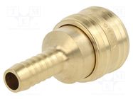 Quick connection coupling; 0÷35bar; brass; L: 55mm; 1000l/min PNEUMAT