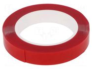 Tape: fixing; W: 19mm; L: 5.5m; Thk: 0.8mm; double-sided; acrylic IPT