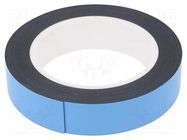 Tape: fixing; W: 25mm; L: 5m; Thk: 0.8mm; two-sided adhesive; acrylic 
