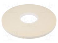 Tape: fixing; W: 12mm; L: 33m; Thk: 1mm; two-sided adhesive; white 