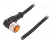 Connection lead; M12; PIN: 4; angled; 5m; plug; 250VAC; 4A; 1200; IP67 LUTRONIC