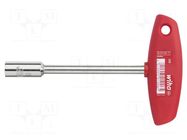 Wrench; square,socket spanner; 8mm; Chrom-vanadium steel WIHA