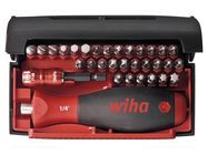 Kit: screwdriver bits; hex key,Phillips,Pozidriv®,slot,Torx® WIHA