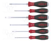 Kit: screwdrivers; Pozidriv®,slot; SoftFinish®; 6pcs. 