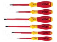 Kit: screwdrivers; Pozidriv®,slot; SoftFinish® electric; 6pcs. WIHA