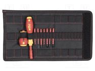 Kit: screwdrivers; insulated; 1kVAC; slimVario®; bag; 8pcs. WIHA