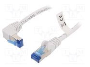 Patch cord; S/FTP; 6a; stranded; Cu; LSZH; white; 1m; 27AWG; -20÷65°C Goobay