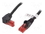 Patch cord; RJ45 plug,RJ45 angled plug; U/UTP; 6; stranded; CCA Goobay