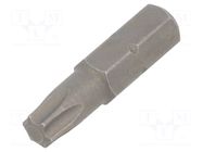 Screwdriver bit; Torx®; TX27; 1/4"; Overall len: 25mm; STANDARD WIHA
