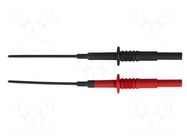 Set of measuring probes; black,red; 1A; Socket size: 4mm; Ø: 2.3mm GOSSEN METRAWATT