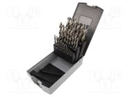 Drill set; for metal; high speed steel grounded HSS-G; 25pcs. BAHCO