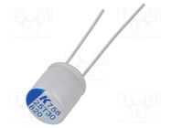 Capacitor: polymer; low ESR; 820uF; 2.5VDC; ESR: 15mΩ; A758; THT KEMET