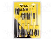 Kit: screwdrivers; Phillips,slot; Essential; blister; 8pcs. STANLEY