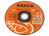 Cutting wheel; Ø: 150mm; Disc thick: 1mm; Holder: assembly hole BAHCO