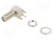 Connector: SMA; socket; female; with long thread; angled 90°; 50Ω LINX TECHNOLOGIES