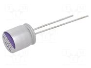 Capacitor: polymer; 470uF; 16VDC; THT; ±20%; Body dim: Ø8x8.9mm PANASONIC