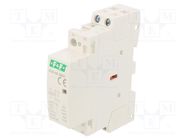 Contactor: 2-pole installation; 25A; 24VDC; NC x2; IP20; -25÷50°C F&F