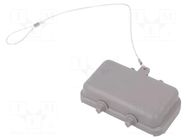 Protection cover; size E10; for double latch; C146,heavy|mate AMPHENOL