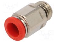 Push-in fitting; straight; -0.99÷20bar; nickel plated brass 