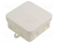 Enclosure: junction box; X: 75mm; Y: 75mm; Z: 36mm; polyetylene; IP55 OBO BETTERMANN