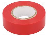 Tape: electrical insulating; W: 19mm; L: 20m; Thk: 0.13mm; red; 60°C SCAPA