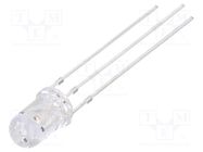 LED; 5mm; yellow/blue; 30°; Front: convex; 5V; No.of term: 3; round OPTOSUPPLY