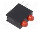 LED; in housing; red; 3mm; No.of diodes: 2; 20mA; Lens: diffused; 30° OPTOSUPPLY