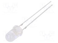 LED; 5mm; yellow; 4200÷5800mcd; 100°; Front: convex; 1.8÷2.6V OPTOSUPPLY