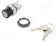 Switch: rotary with key; 22mm; Stabl.pos: 2; black/silver; none ABB