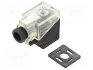 Connector: valve connector; plug; form A; 18mm; female; PIN: 3; IP65 MURRELEKTRONIK