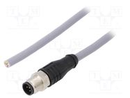 Connection lead; M12; PIN: 5; straight; 5m; plug; -30÷80°C; IP67 KÜBLER