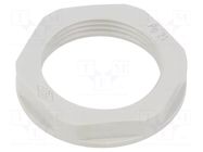 Nut; PG21; polyamide; light grey; Thread: PG ILME