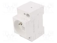 E-type socket; 250VAC; 16A; for DIN rail mounting; ACTI9 SCHNEIDER ELECTRIC