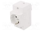 F-type socket (Schuko); 250VAC; 16A; for DIN rail mounting SCHNEIDER ELECTRIC