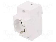 F-type socket (Schuko); 250VAC; 16A; for DIN rail mounting SCHNEIDER ELECTRIC