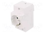 F-type socket (Schuko); 250VAC; 16A; for DIN rail mounting SCHNEIDER ELECTRIC