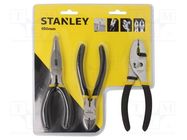 Kit: pliers; side,cutting,universal,elongated; BASIC; blister STANLEY
