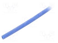 Insulating tube; silicone; blue; Øint: 1.5mm; Wall thick: 0.4mm 