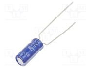 Capacitor: electrolytic; THT; 22uF; 63VDC; Ø5x11mm; ±20%; 2000h SAMWHA