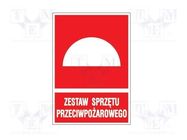 Fire protection sign; PS; W: 150mm; H: 225mm ANRO