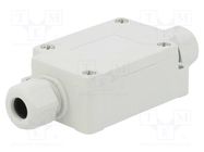 Enclosure: junction box; X: 40mm; Y: 60mm; Z: 24mm; IP65; light grey TAKACHI